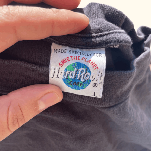 Hard Rock Cafe Graphic Tee | Black | Size L | Vintage 90s - Picture 5 of 5